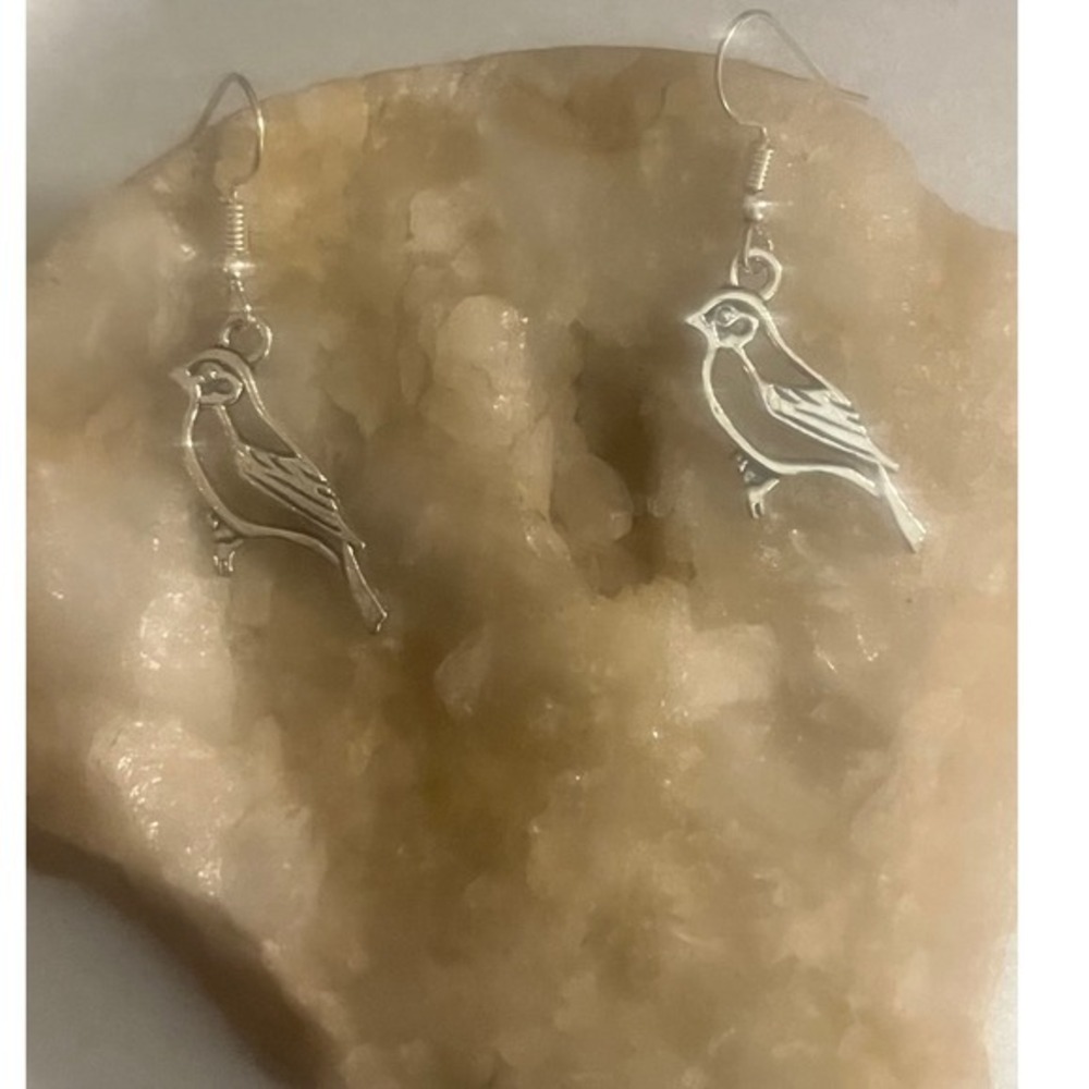 New -Sterling Silver Sparrow Bird Earrings - Minimalist Boho Jewelry Gift